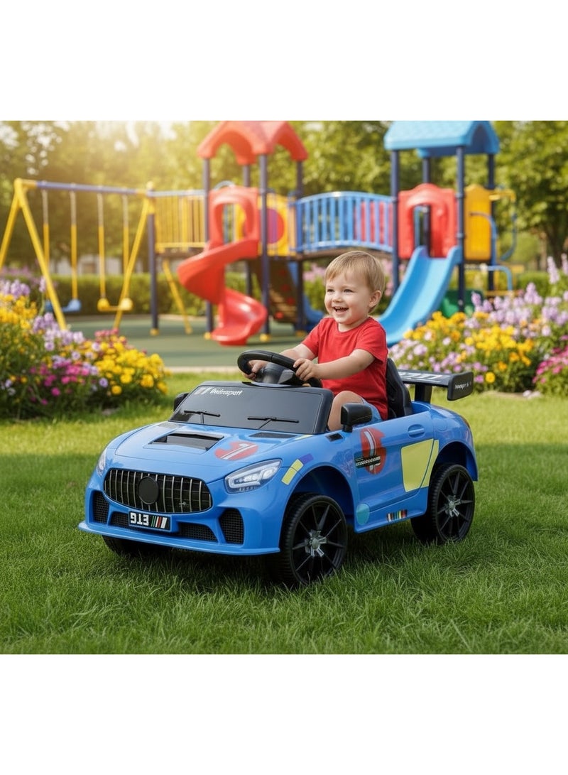 سيارة أطفال كهربائية بمحركين وريموت كنترول مع إضاءة وموسيقى 12 فولت مع وضعية الهزاز وأبواب قابلة للفتح وبمدخل USB - Image 2